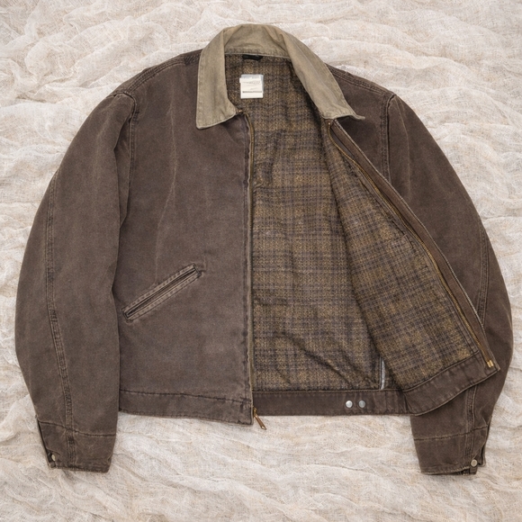 VTG Carhartt J97 CHT Detroit Blanket Lined Duck Canvas Workwear Jacket - Picture 2 of 4